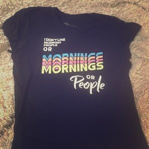 3X Morning people tee shirt